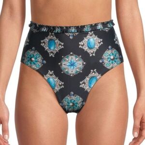 AGUA BY AGUA BENDITA Women's Nopal Platero High-Rise Bikini Bottom M NWT